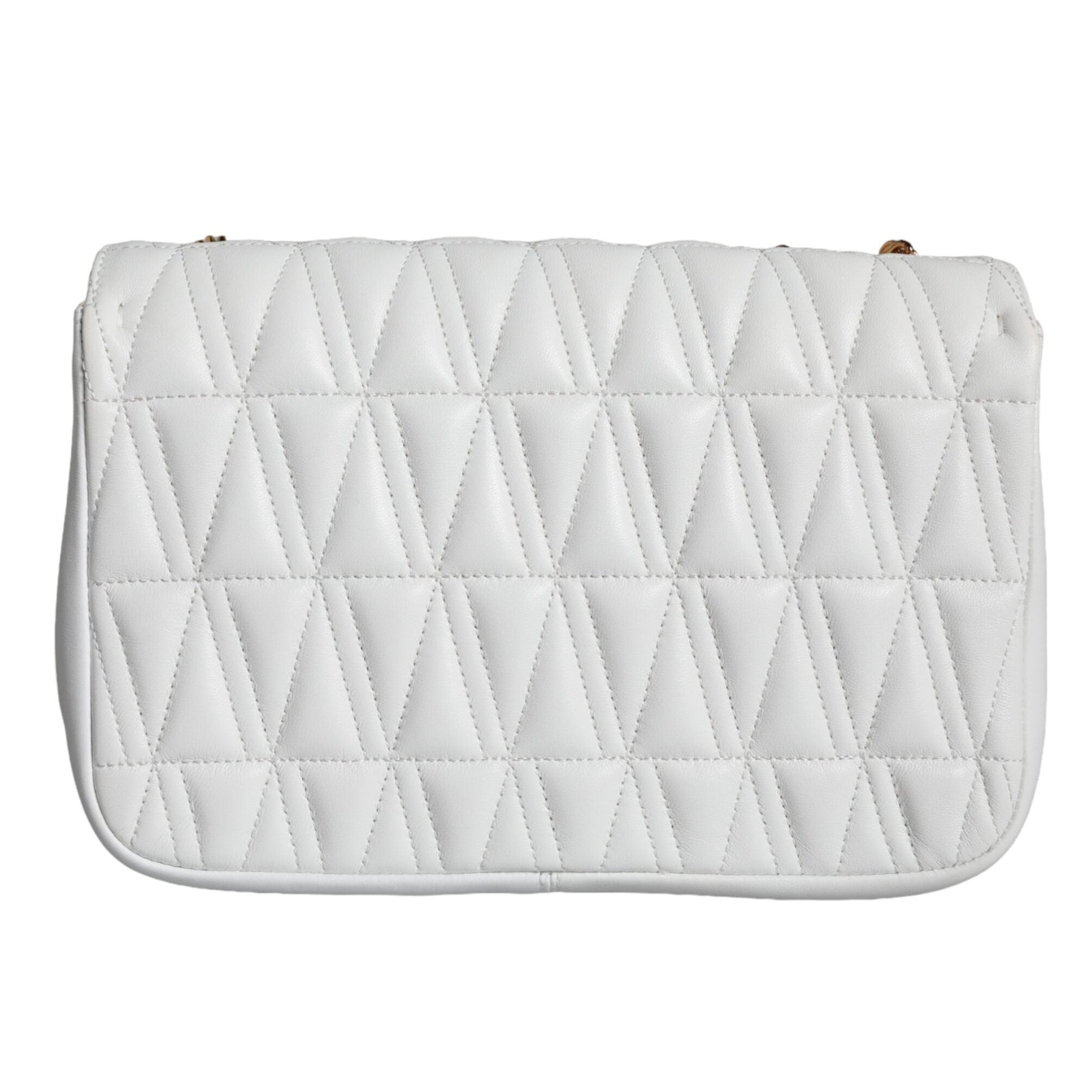 White Mini Nappa Leather Crossbody Shoulder Bag