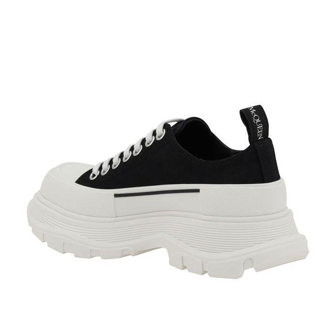 Black Cotton Chunky Sneakers