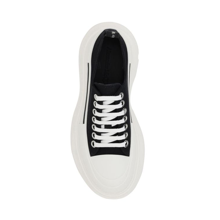 Black Cotton Chunky Sneakers