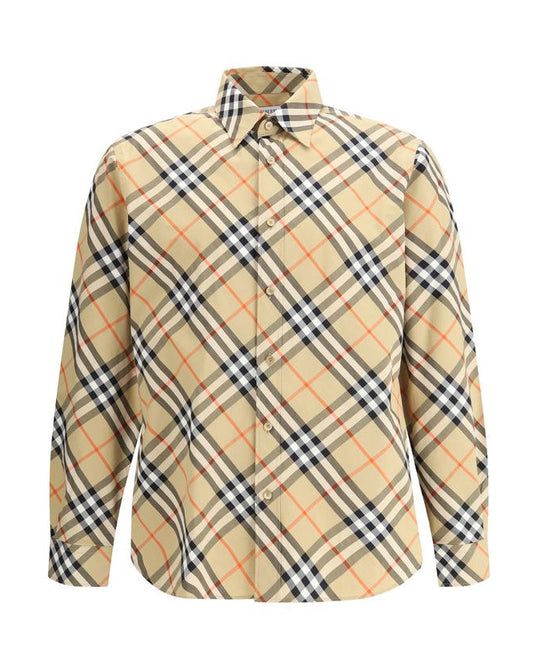 Beige Cotton Pattern Shirt