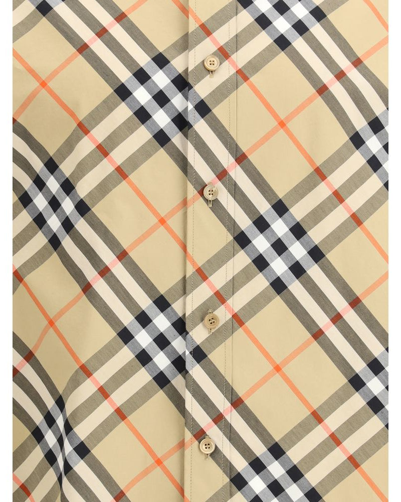 Beige Cotton Pattern Shirt