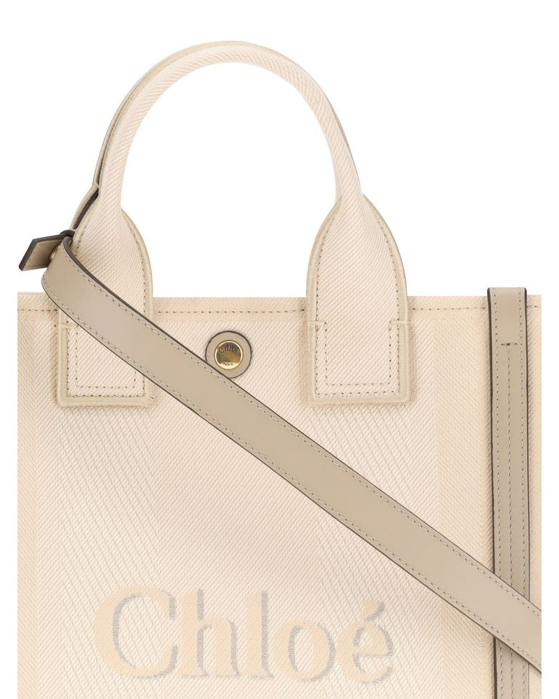 Beige Cotton Handbag