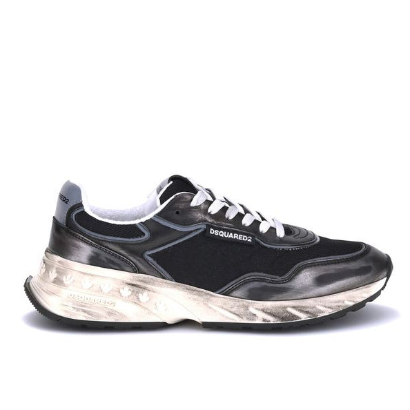 Black Calf Leather Bos Taurus Athletic Sneakers