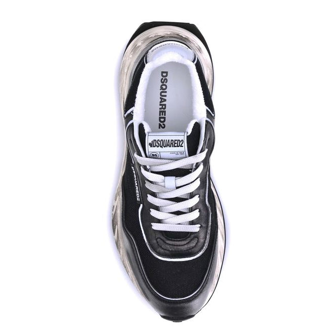 Black Calf Leather Bos Taurus Athletic Sneakers
