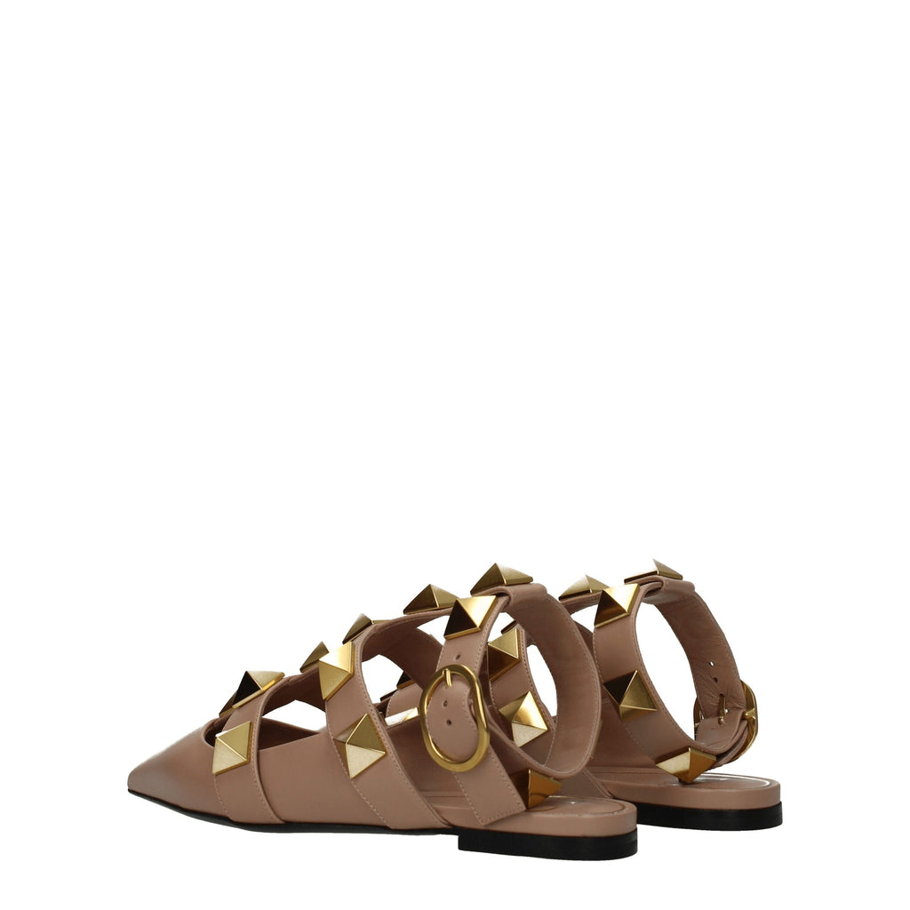 Pink Leather Sandals