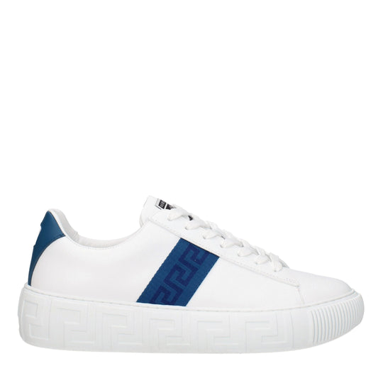 White Leather Low Top Sneakers