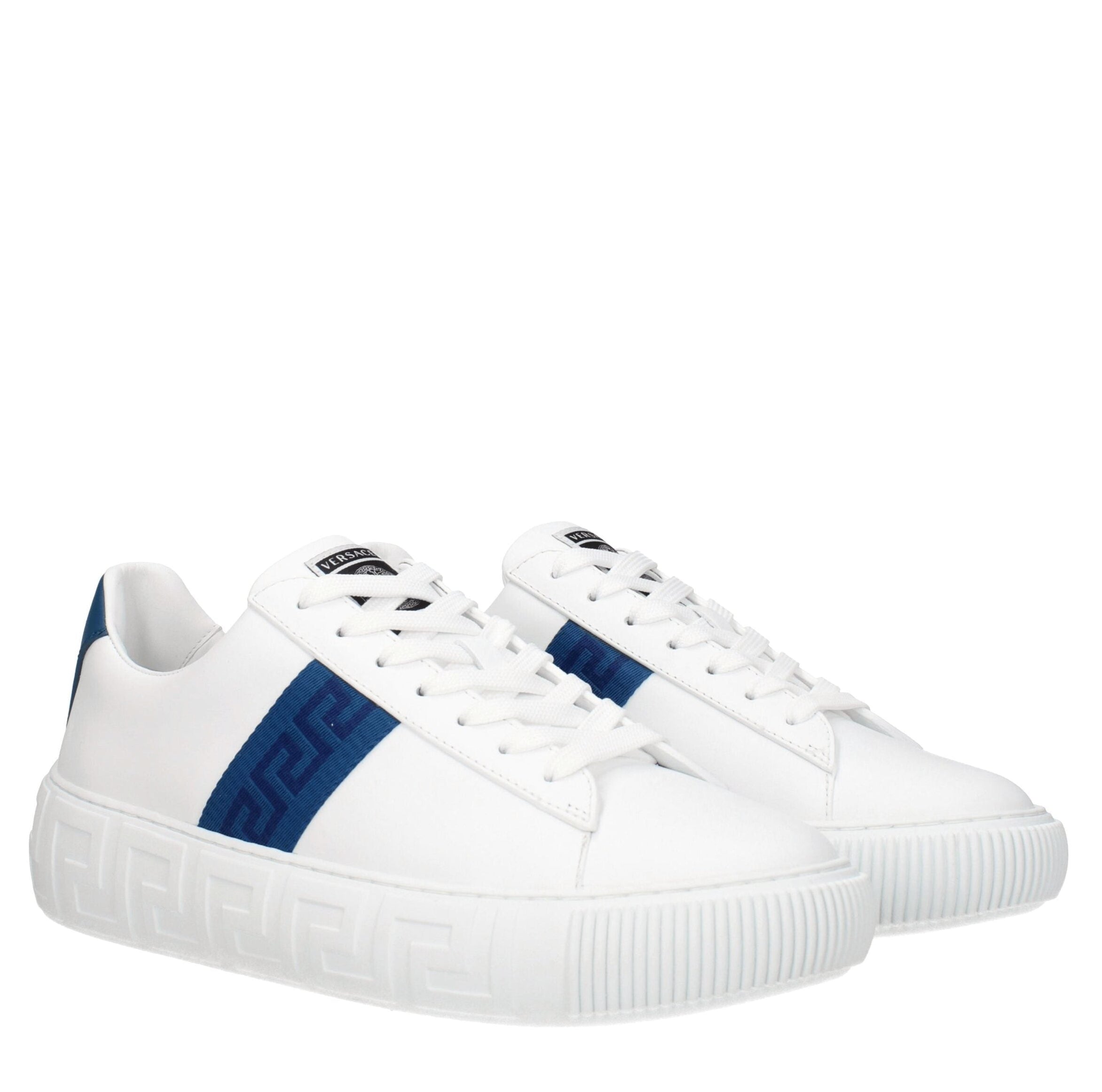 White Leather Low Top Sneakers