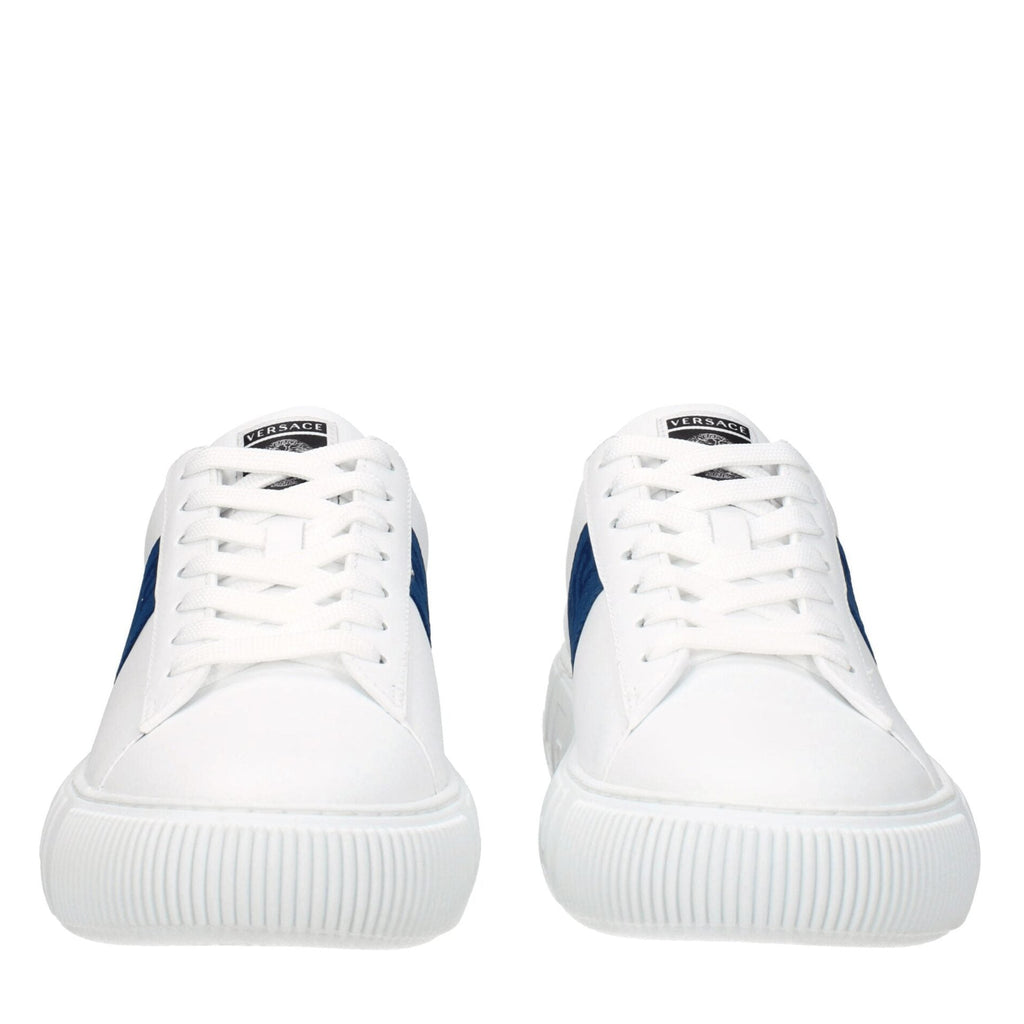 White Leather Low Top Sneakers