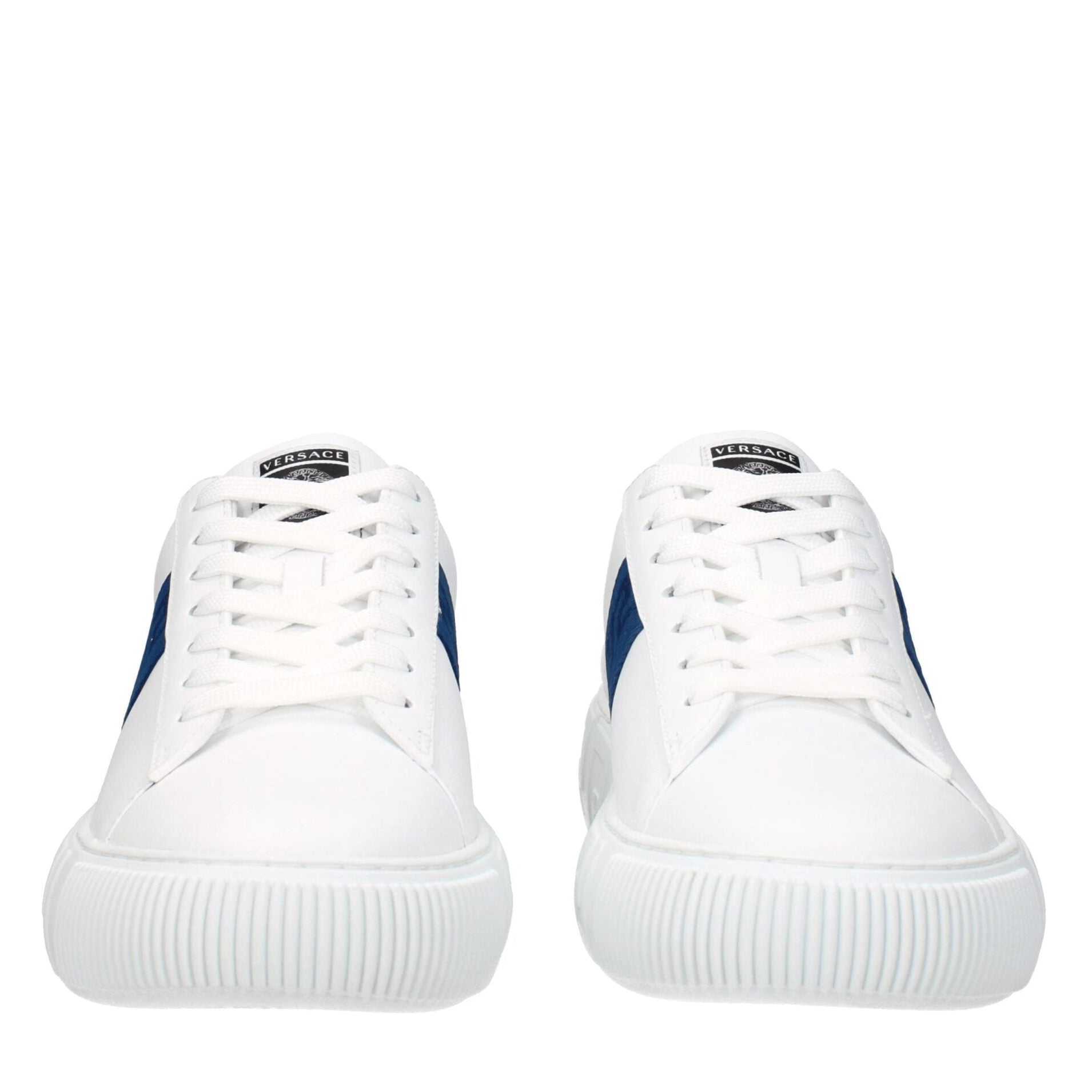 White Leather Low Top Sneakers