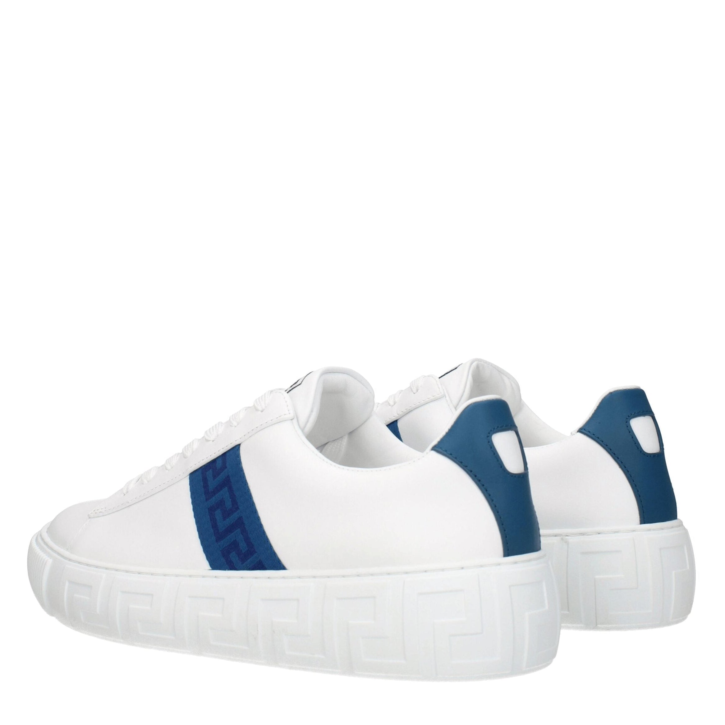 White Leather Low Top Sneakers