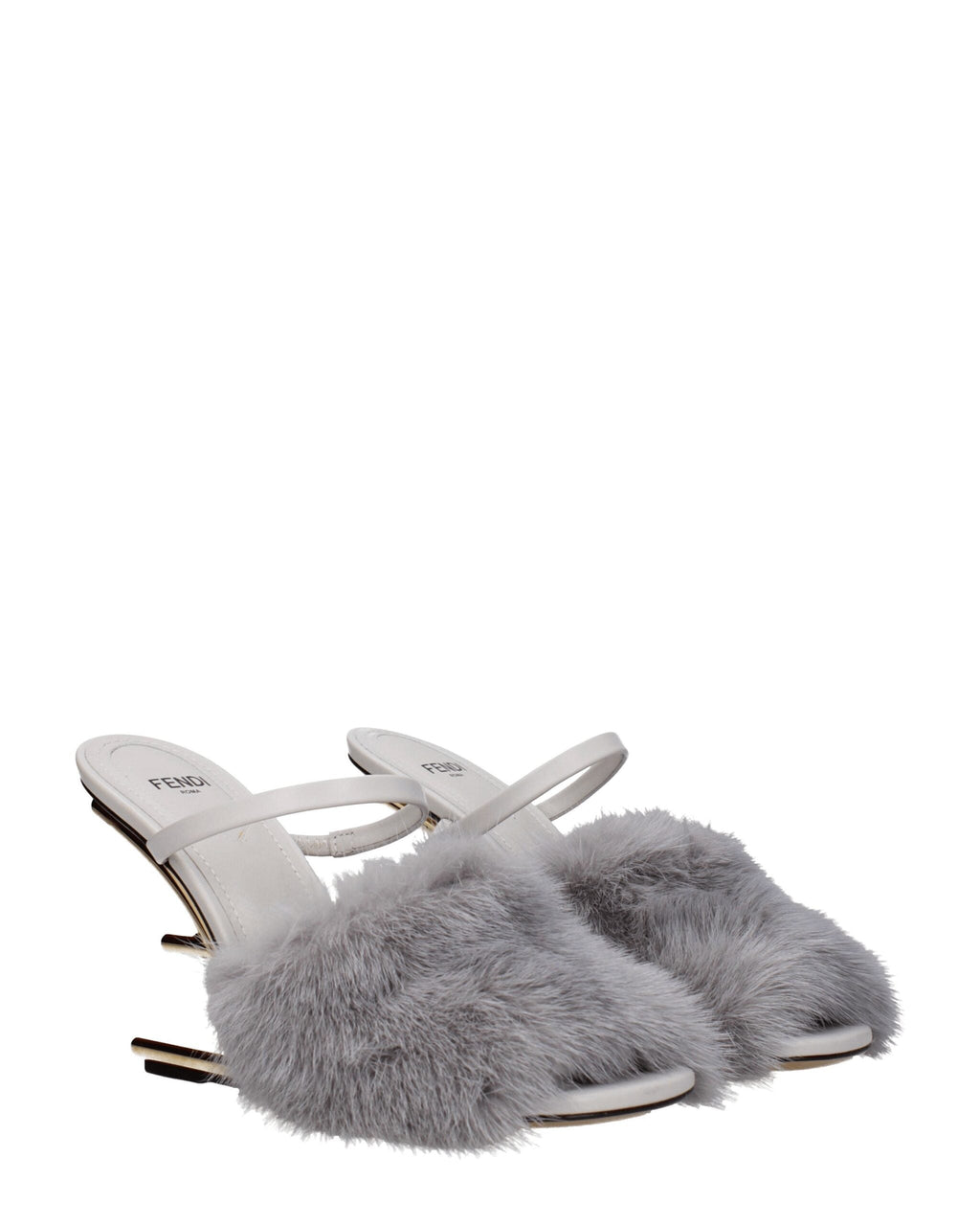 Gray Mink Slippers