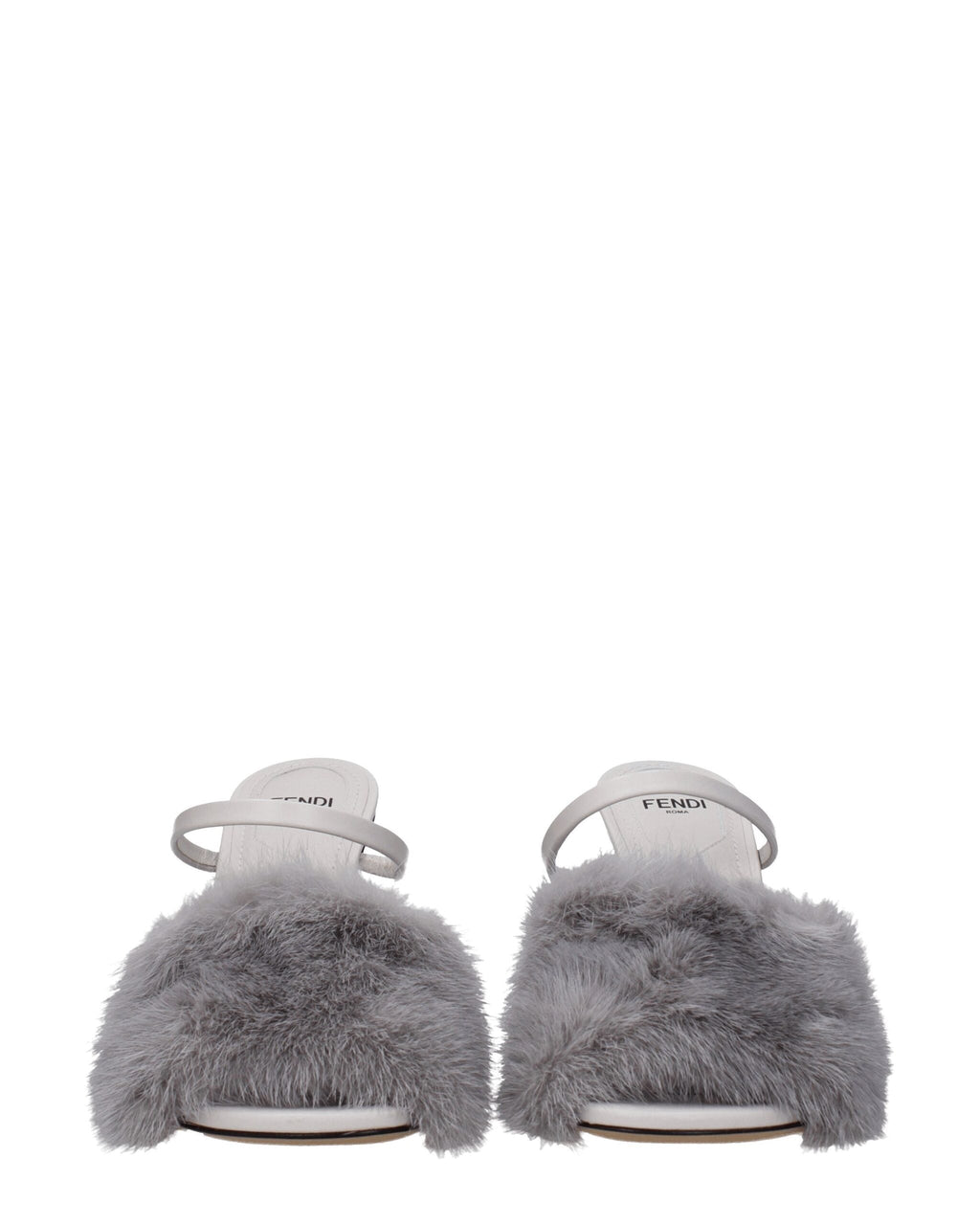 Gray Mink Slippers