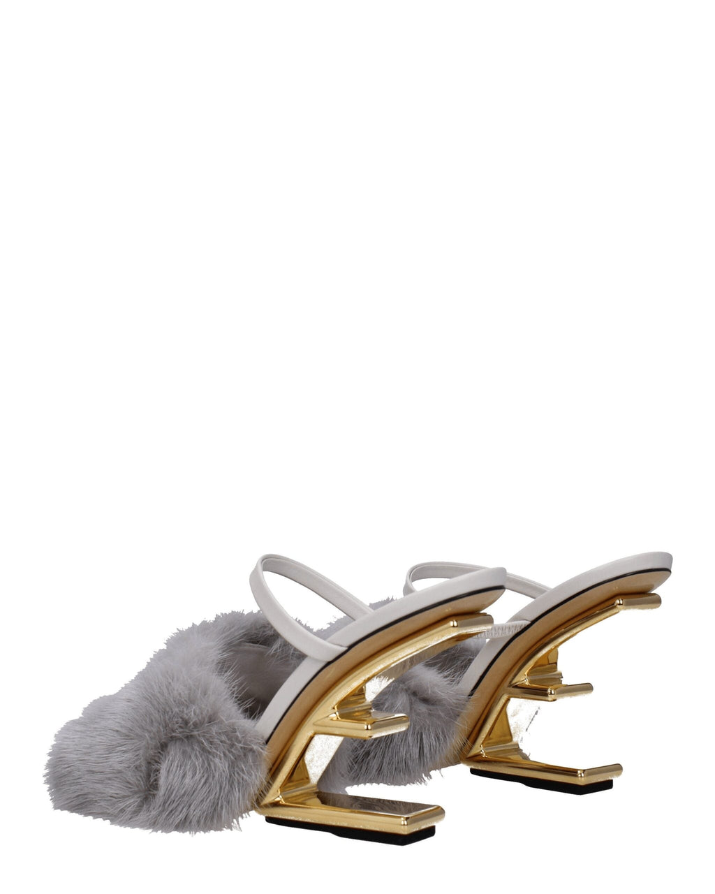 Gray Mink Slippers