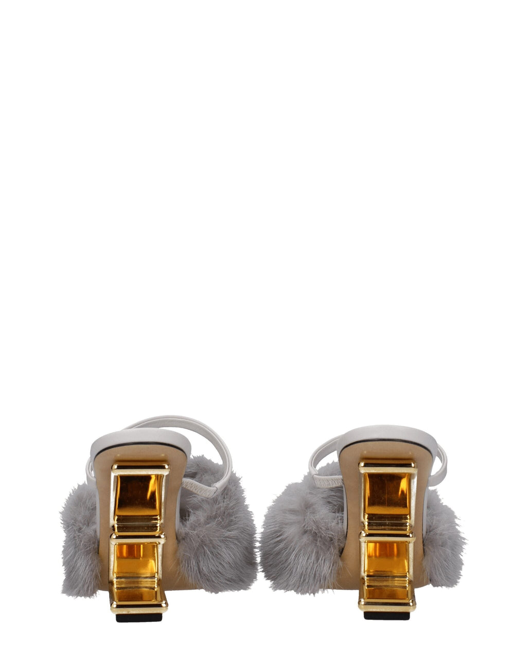 Gray Mink Slippers