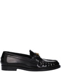Black Leather Slip-On Loafers