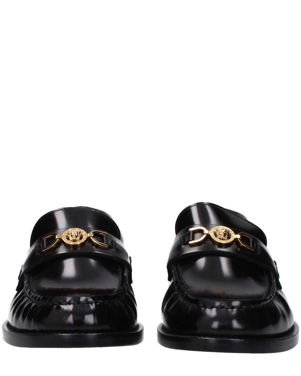 Black Leather Slip-On Loafers
