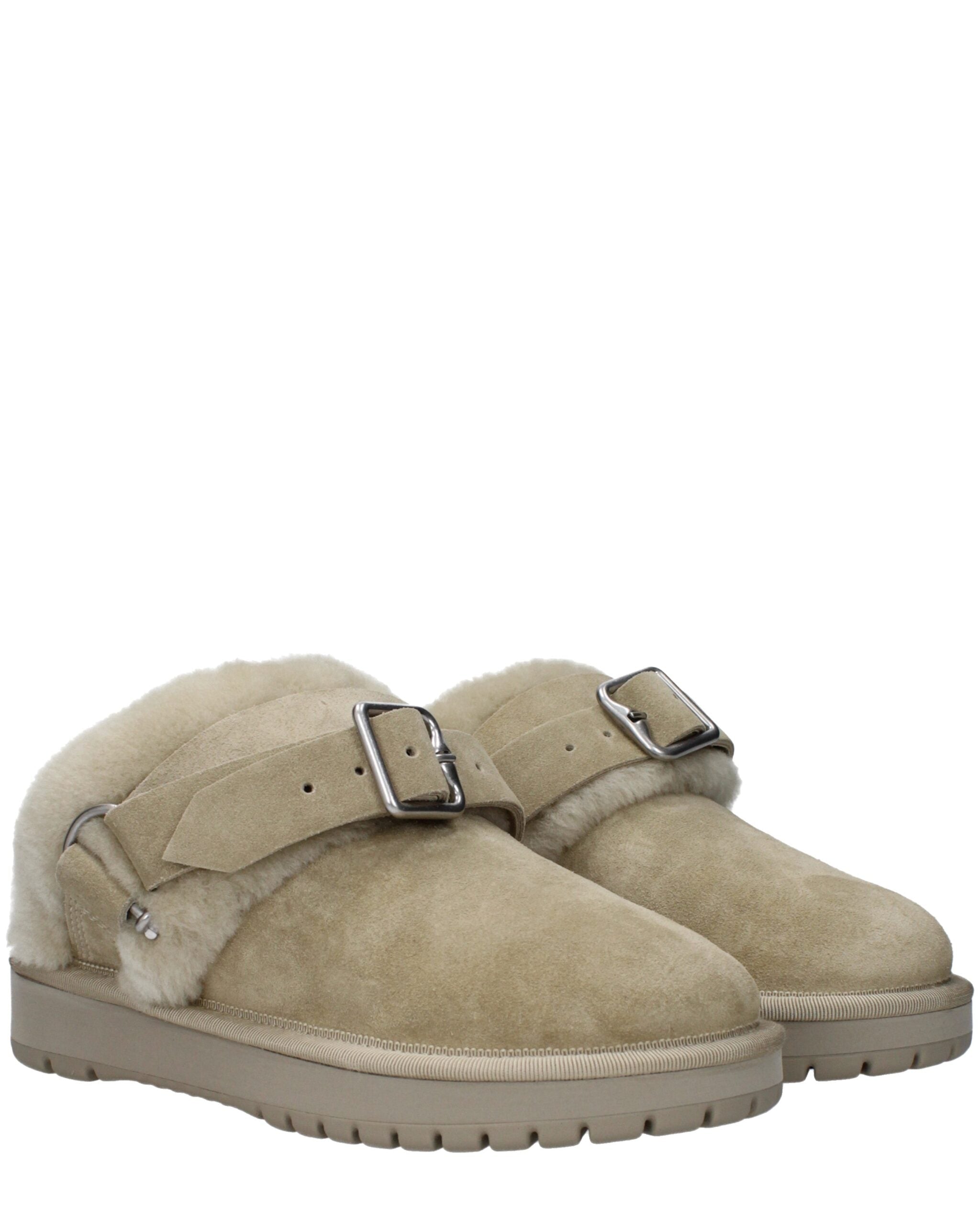 Green Leather Slippers