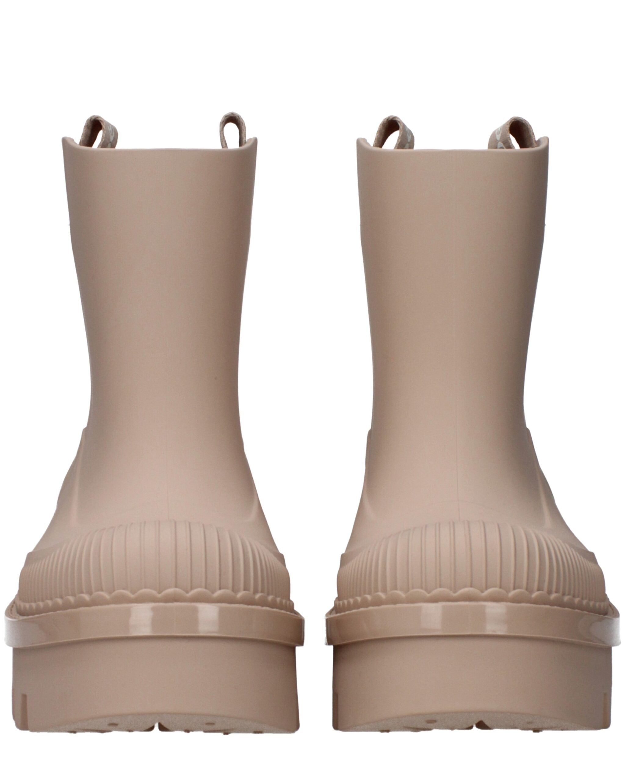Pink Cotton Ankle Boots