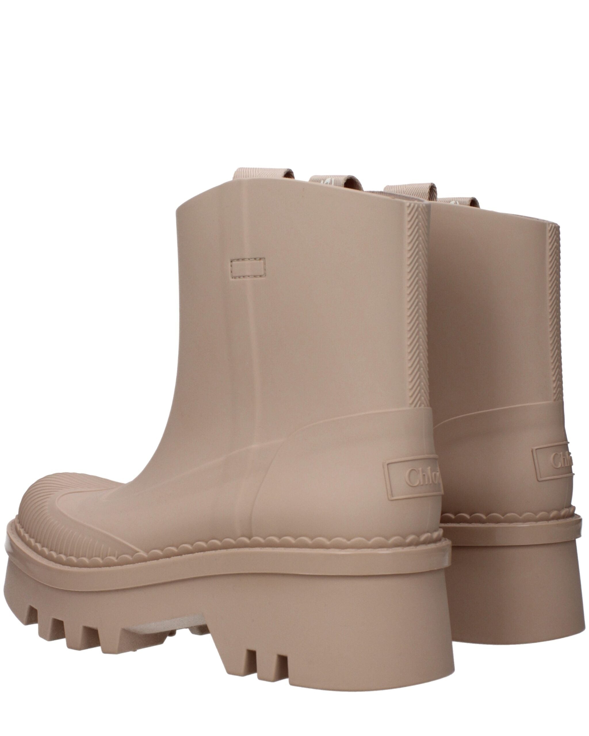 Pink Cotton Ankle Boots