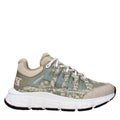 Green Fabric Low Top Sneakers