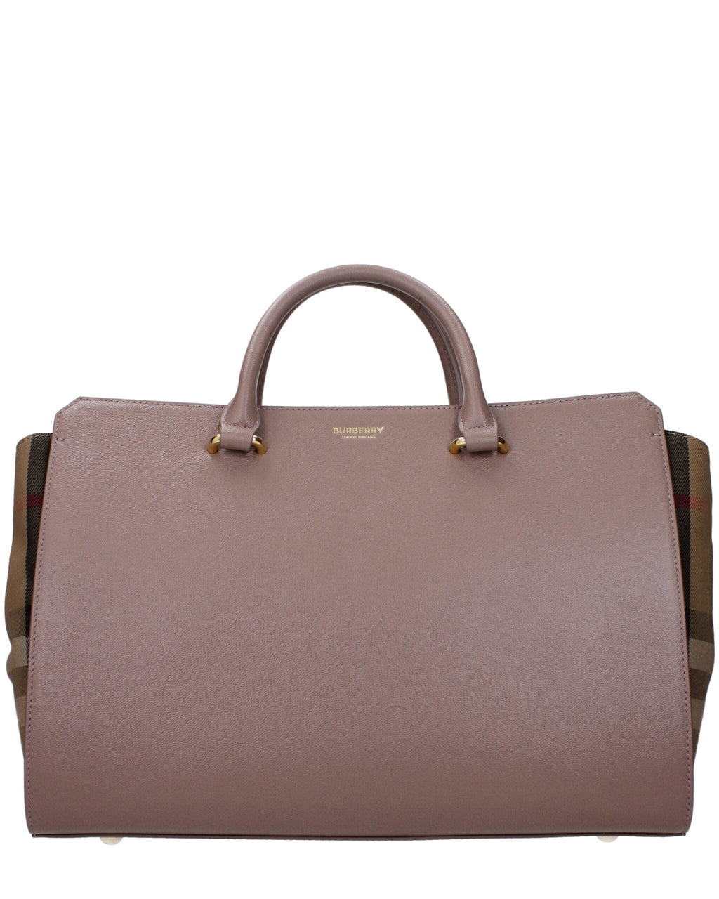 Gray Leather Handbag