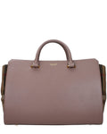 Gray Leather Handbag
