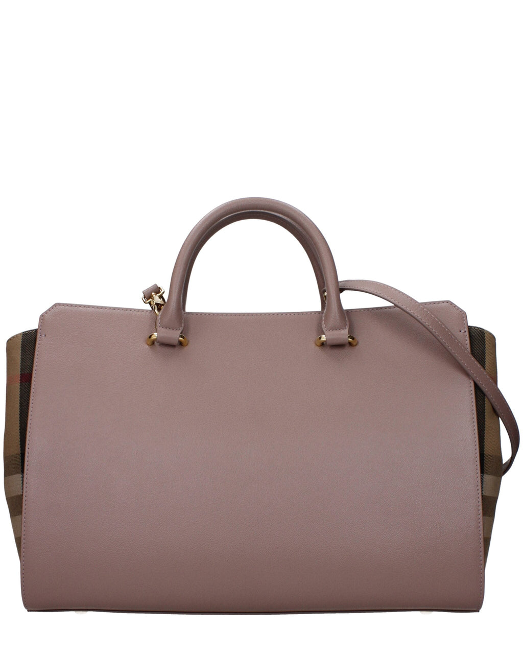 Gray Leather Handbag