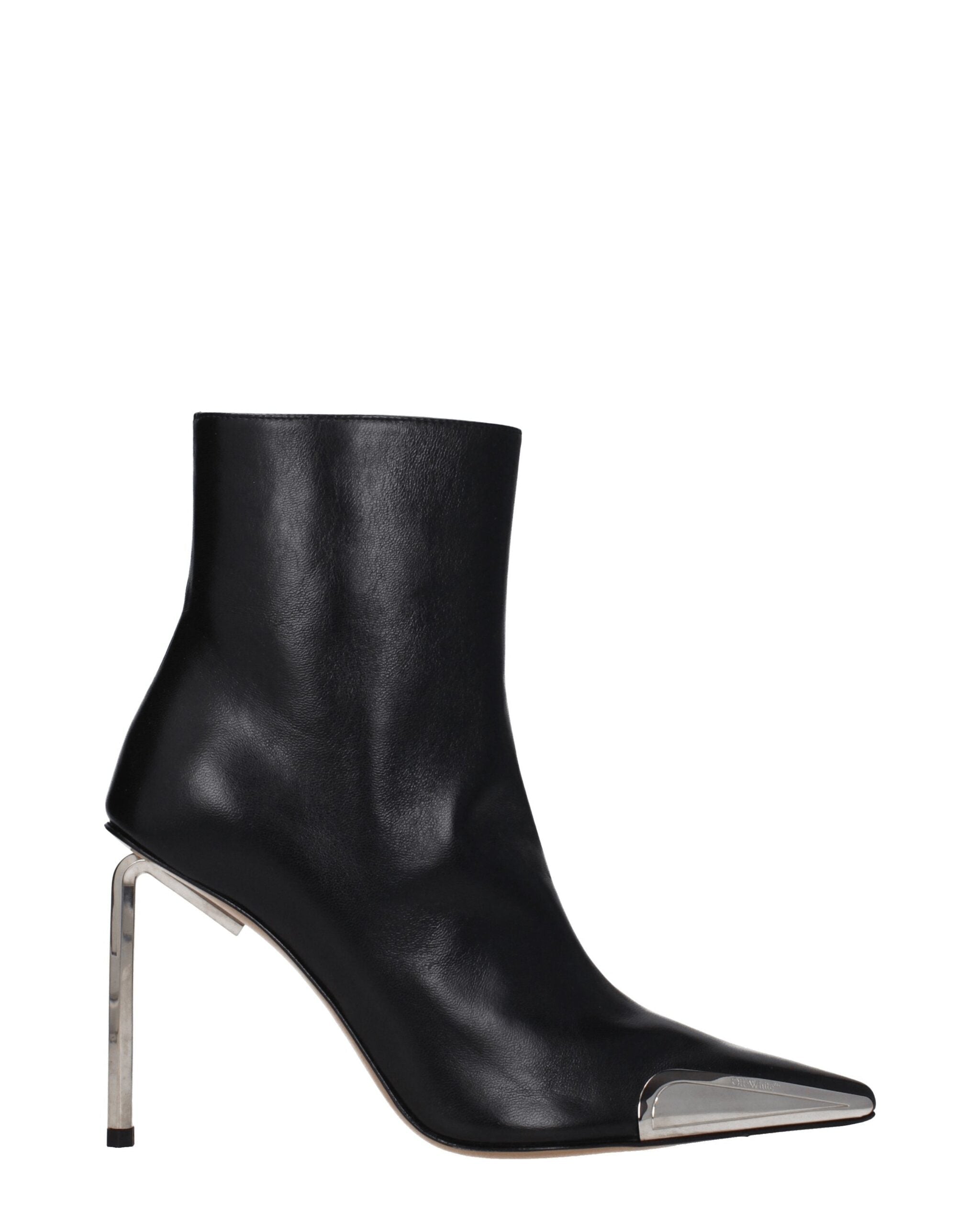 Black Leather Ankle Boots