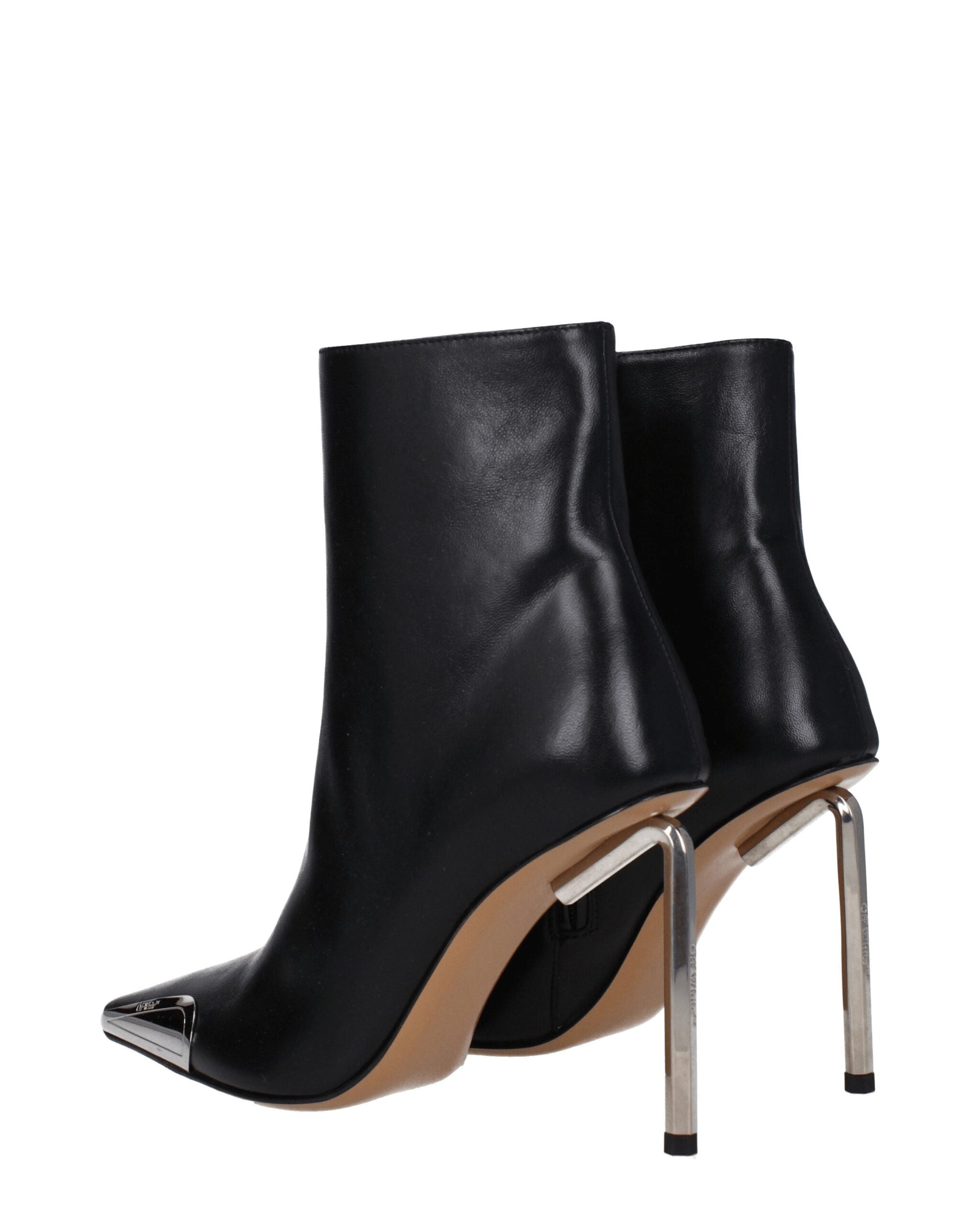Black Leather Ankle Boots