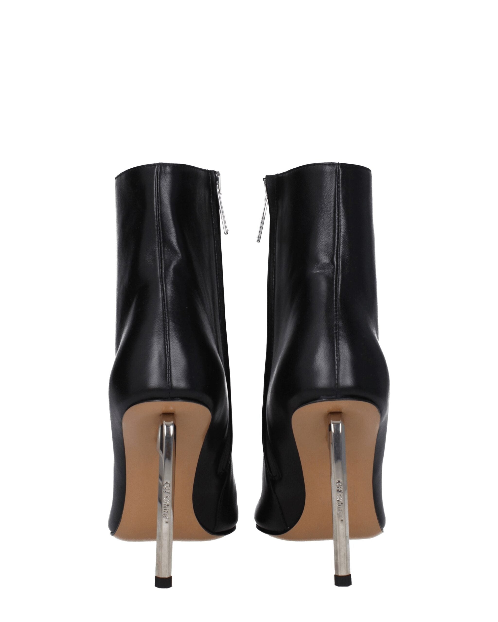 Black Leather Ankle Boots