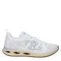 White Fabric Athletic Sneakers