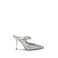 Silver Leather High Heel Pumps