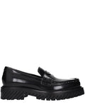 Black Leather Slip-On Loafers