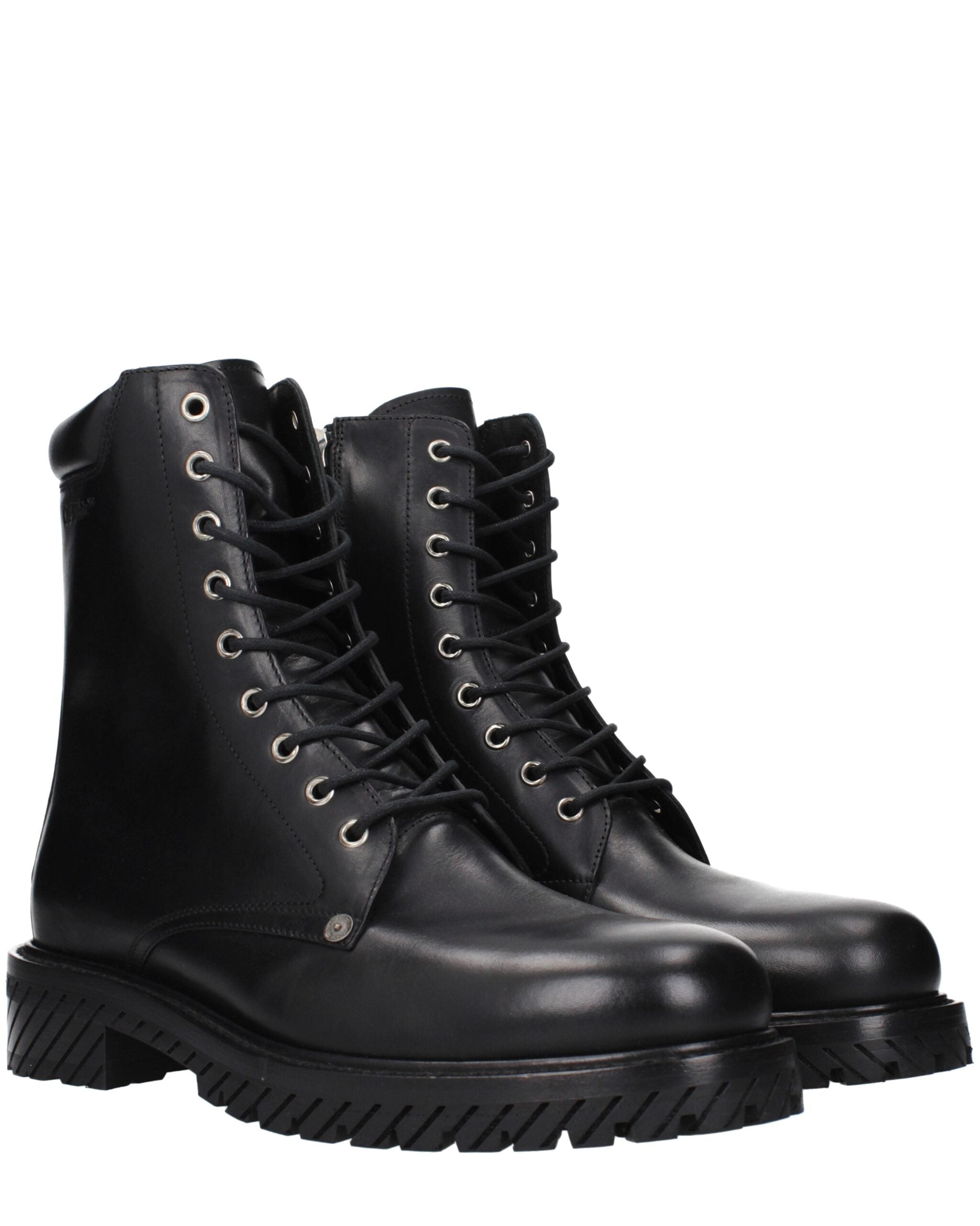 Black Leather Ankle Boots