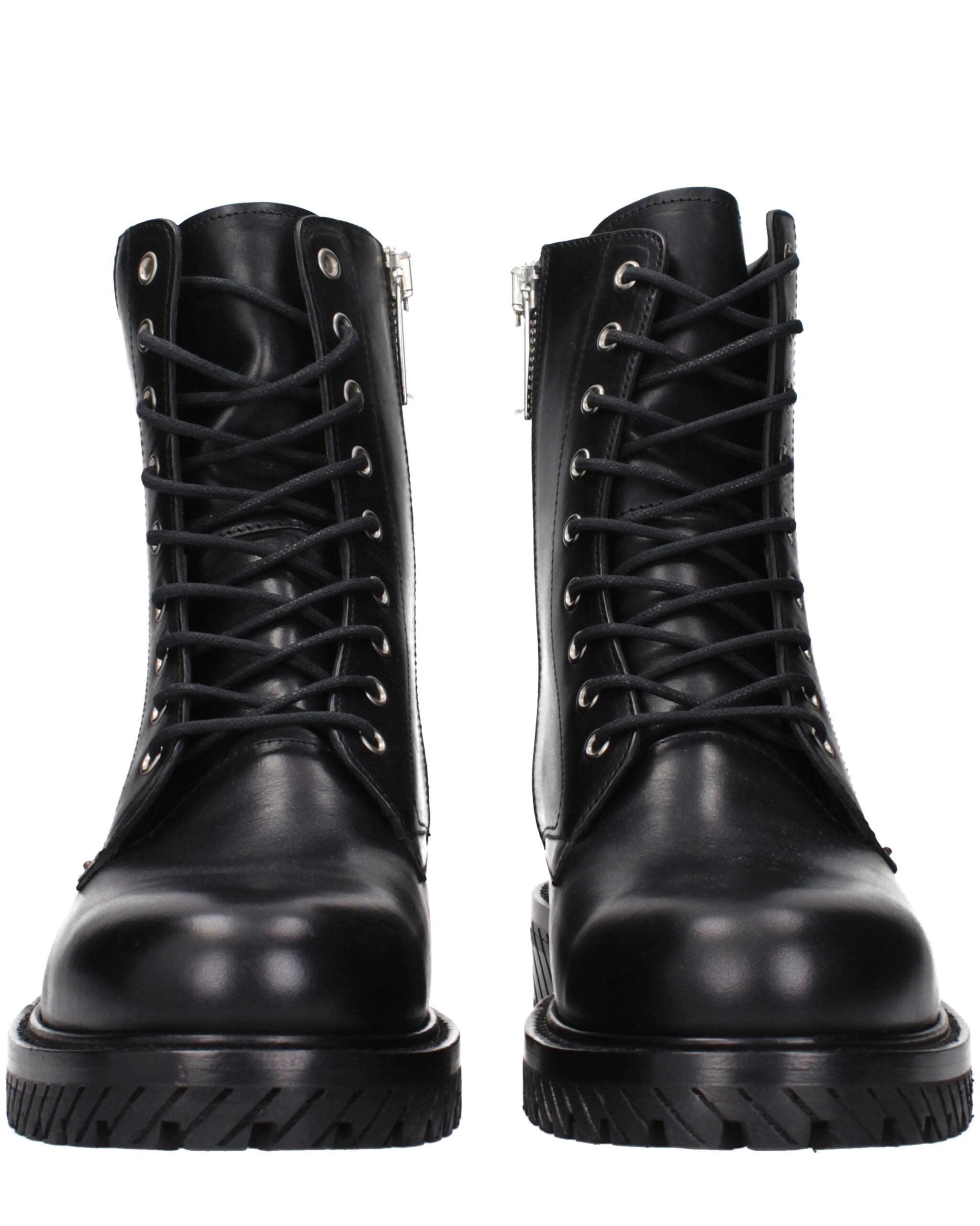 Black Leather Ankle Boots