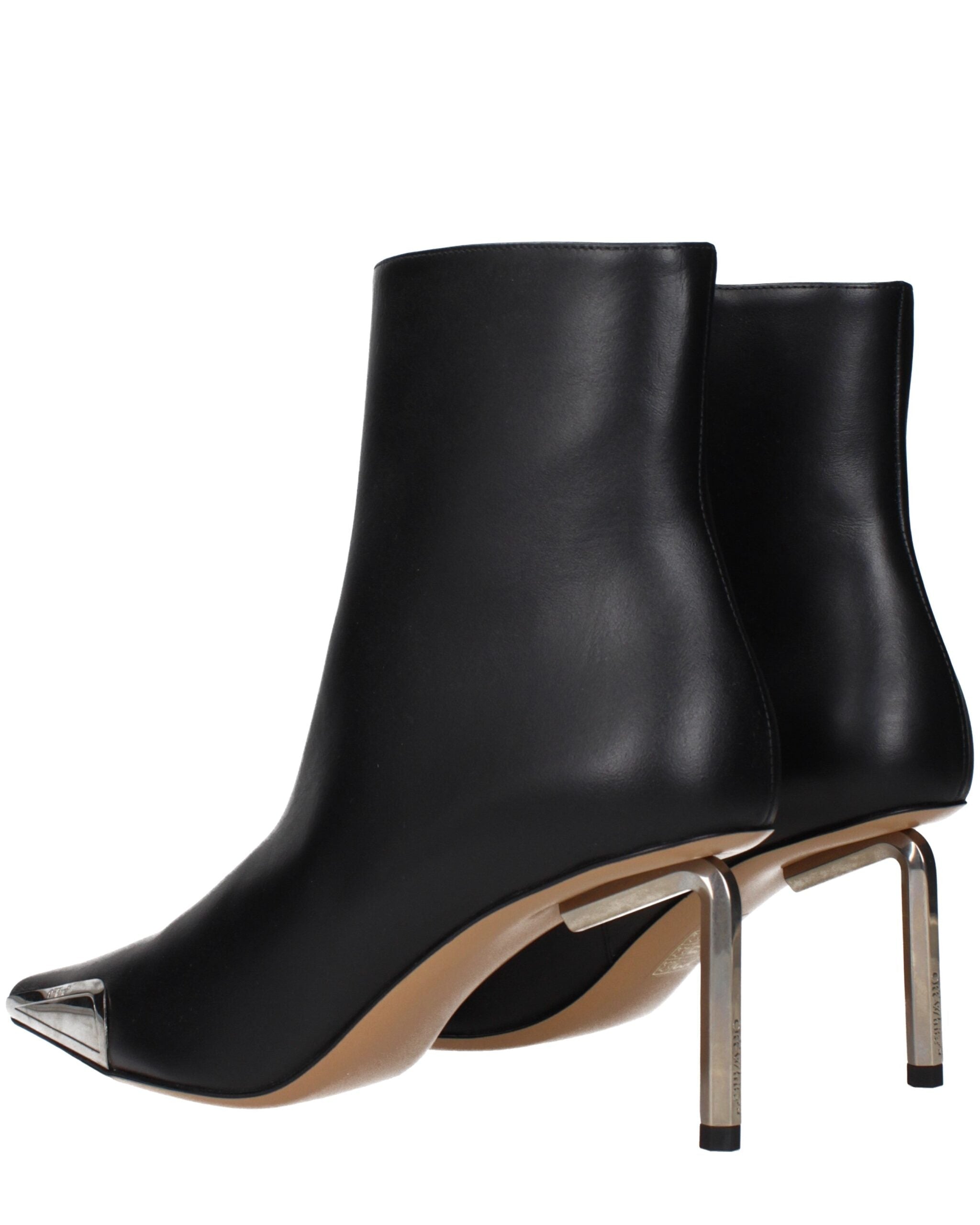 Black Leather Ankle Boots