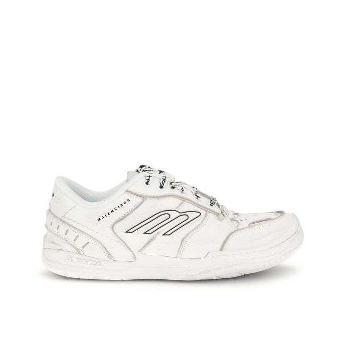 White Calf Leather Bos Taurus Athletic Sneakers