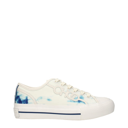 Beige Fabric Low Top Sneakers