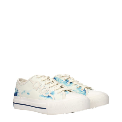 Beige Fabric Low Top Sneakers