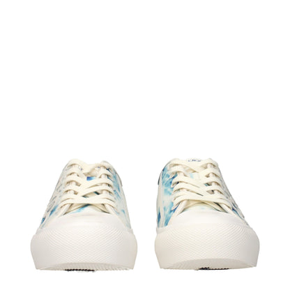 Beige Fabric Low Top Sneakers