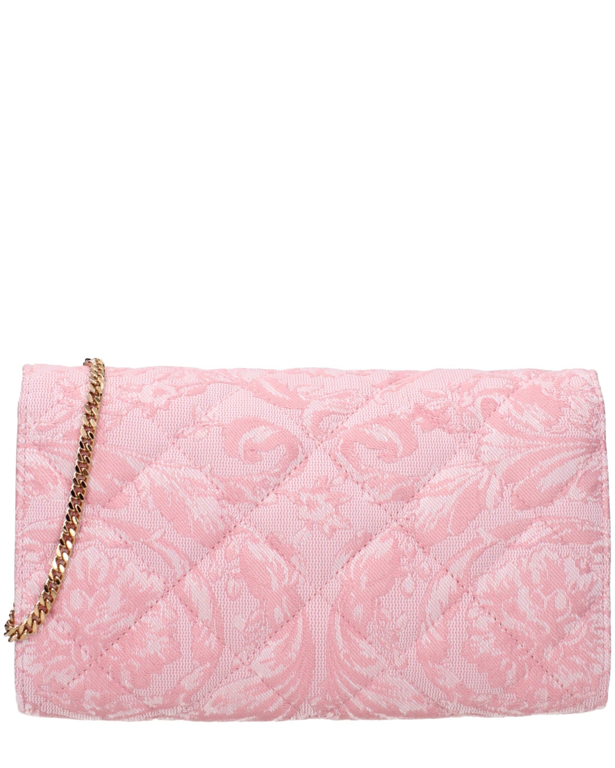 Pink Fabric Clutch Bag