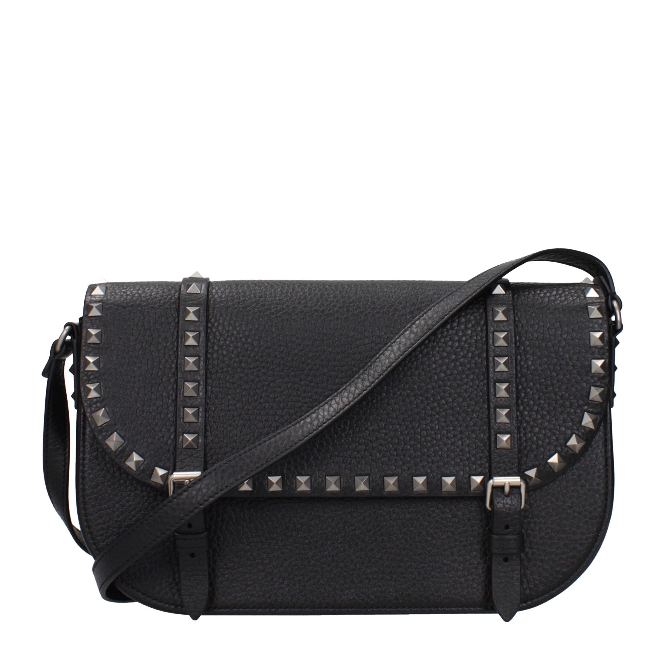 Black Leather Crossbody Bag
