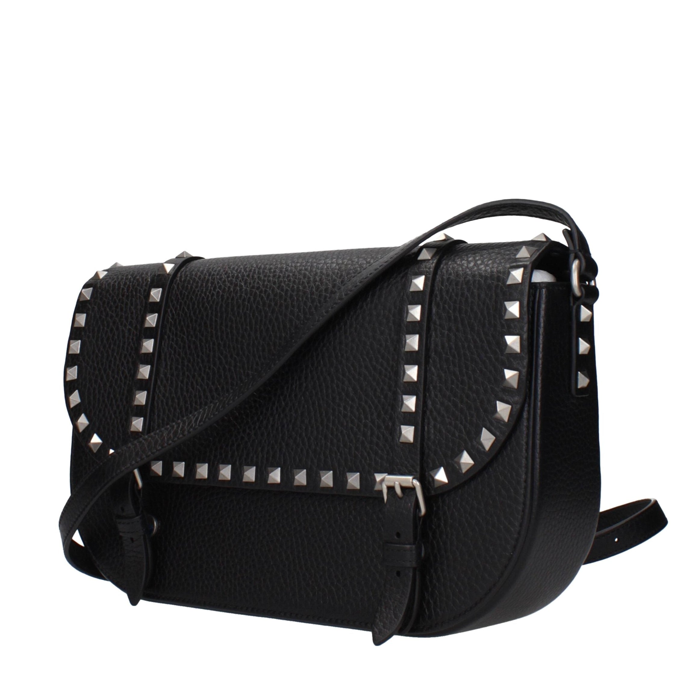 Black Leather Crossbody Bag
