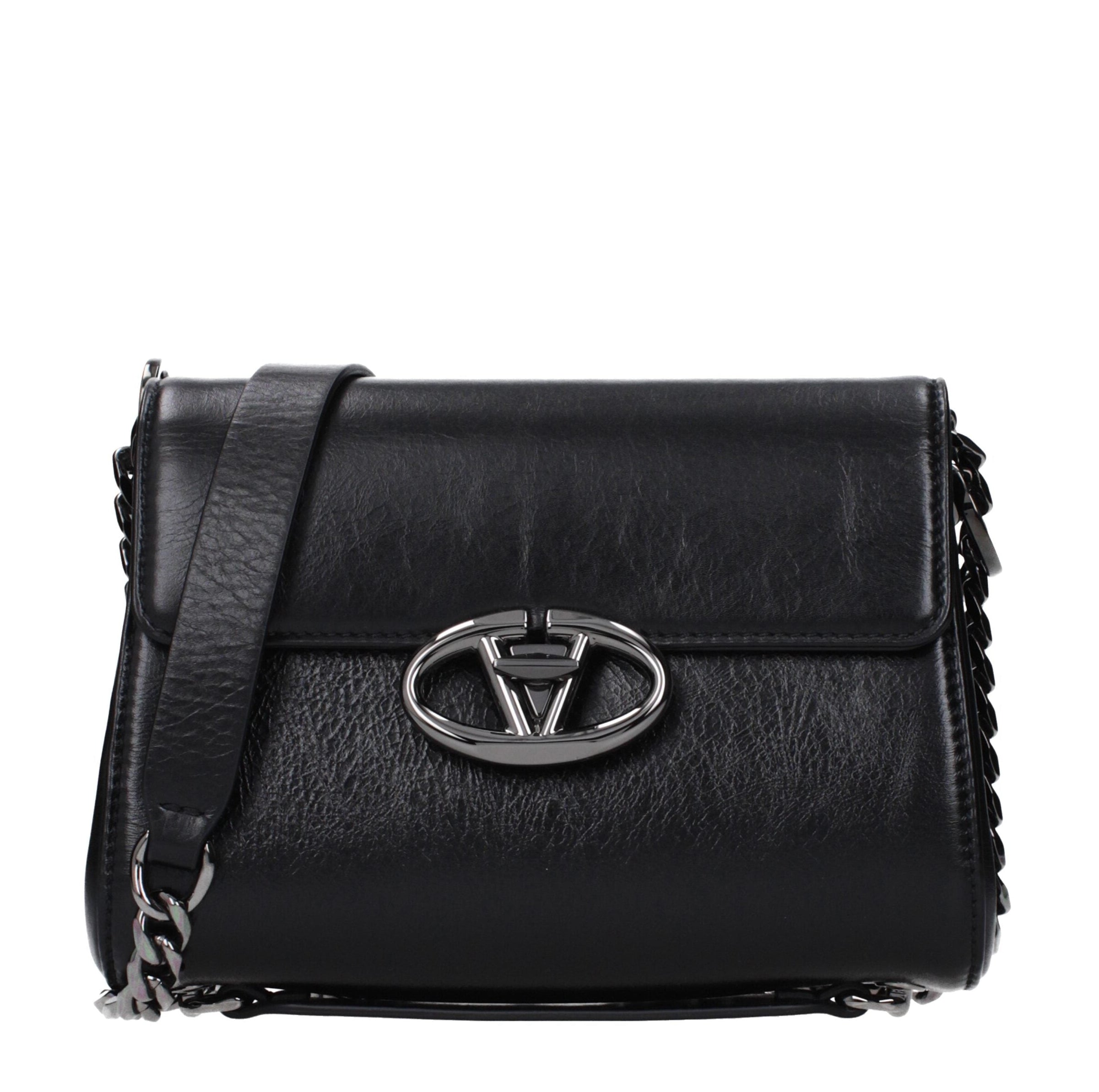 Black Leather Crossbody Bag
