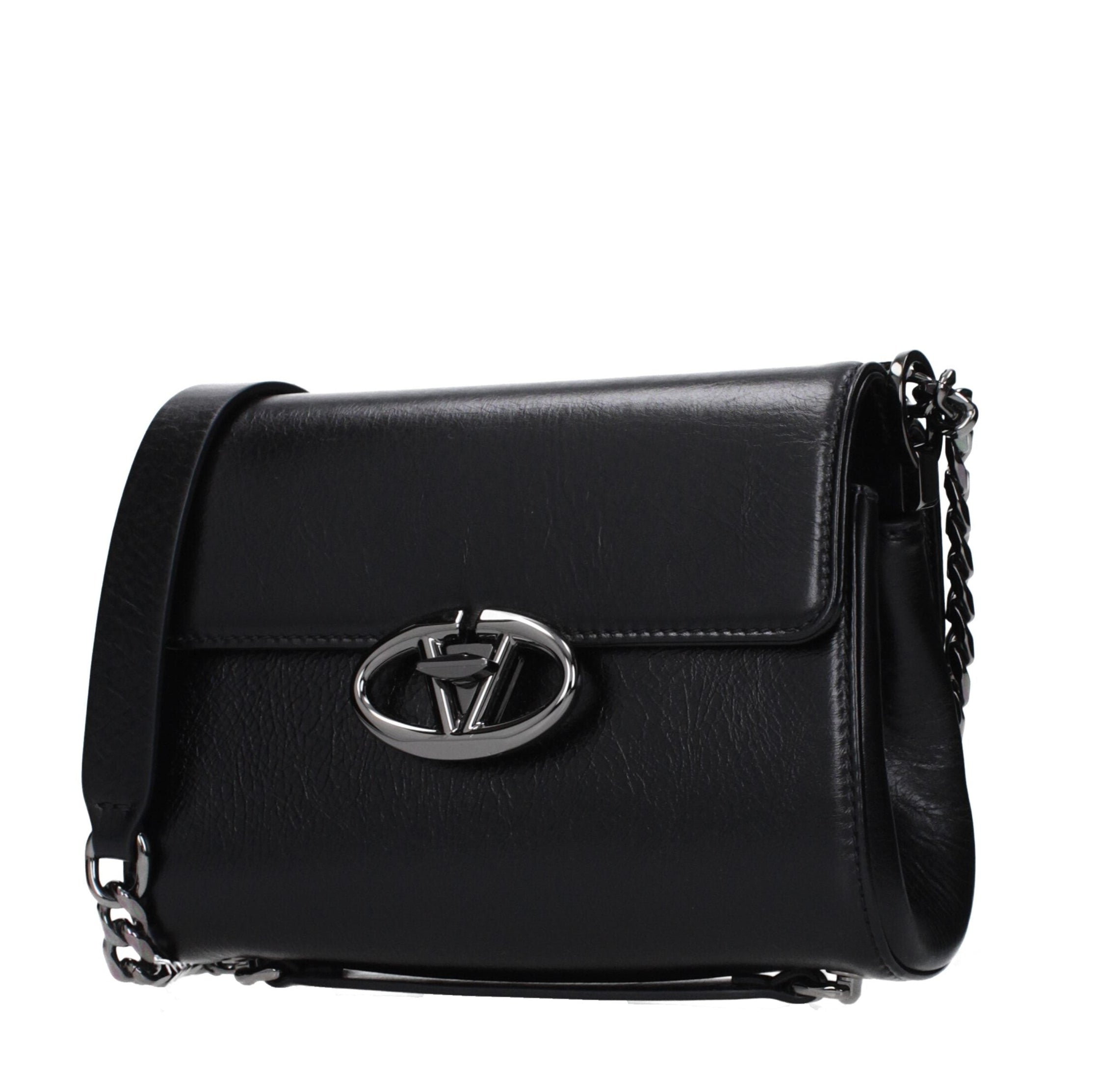 Black Leather Crossbody Bag