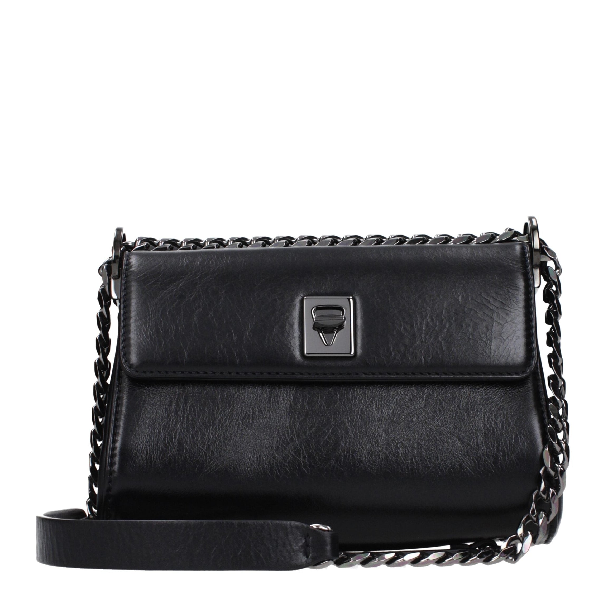 Black Leather Crossbody Bag