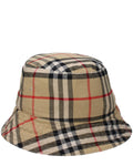 Beige Cotton Bucket Hat