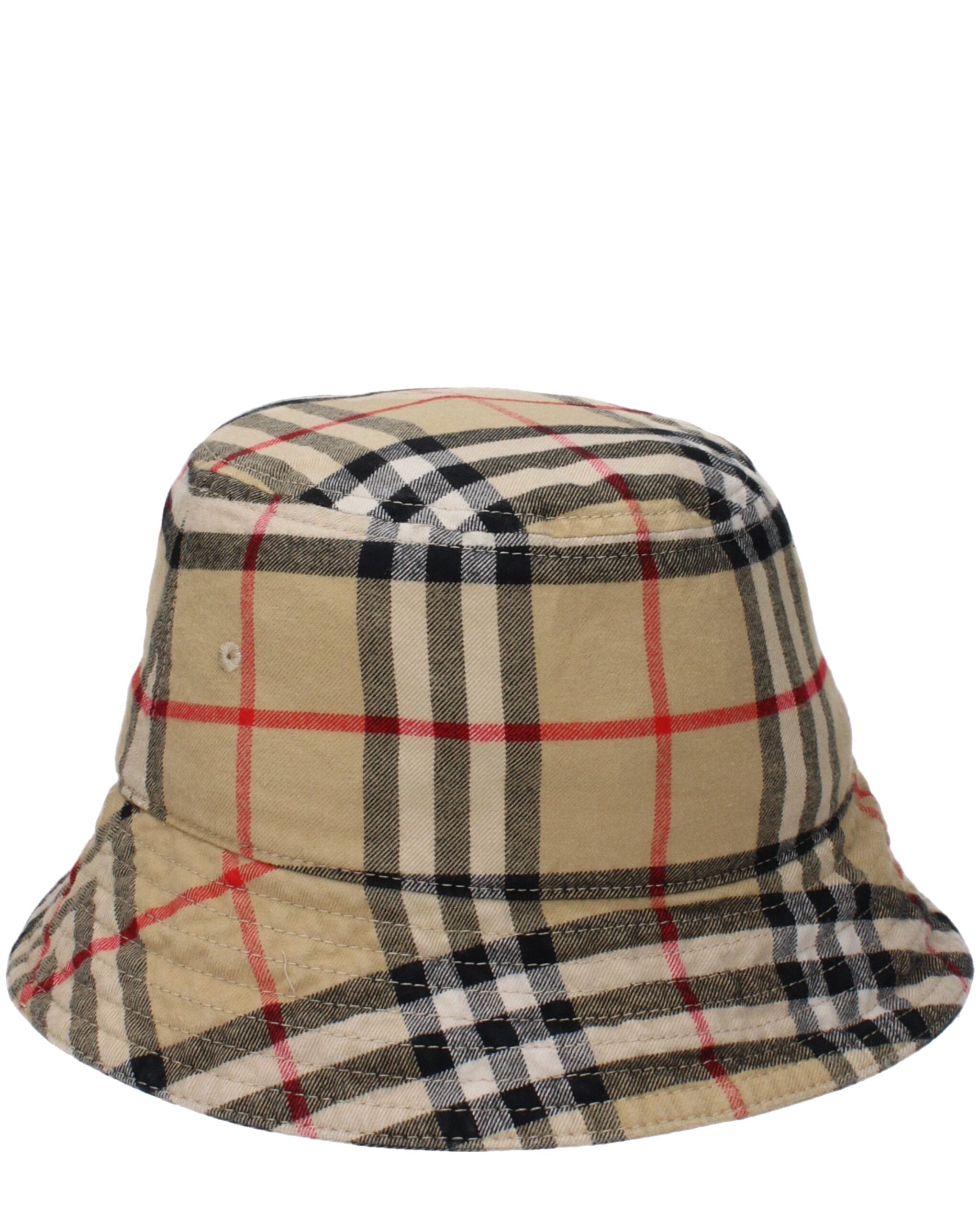 Beige Cotton Bucket Hat