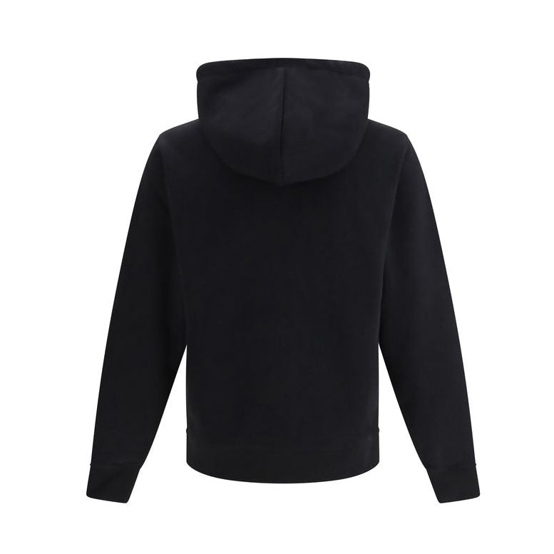 Burberry – Felpa con Cappuccio Nera con Logo Burberry Bianco - Men