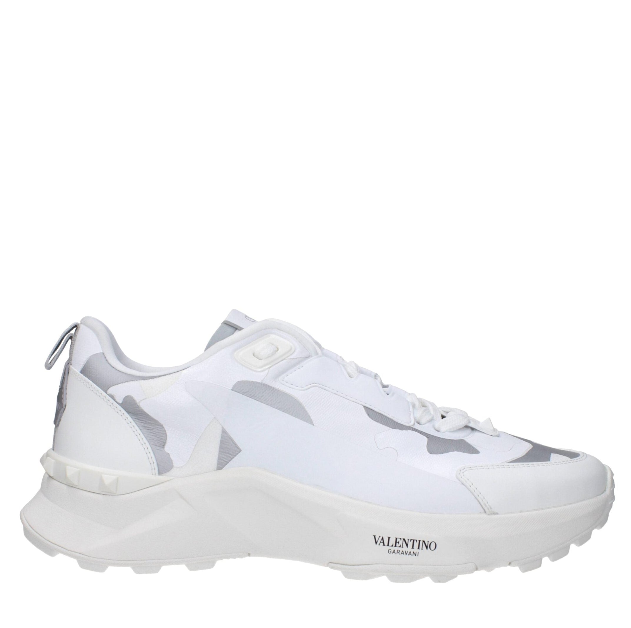White Fabric Athletic Sneakers